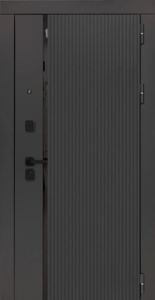 Входная дверь ДвериПРО Модель 3КЛ-1009 ФЛ-25 Веллуто бьянко DPRO226539 внешняя сторона